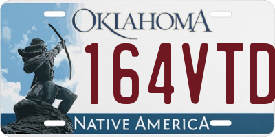 OK license plate 164VTD