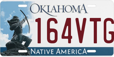 OK license plate 164VTG