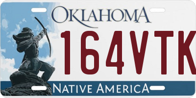 OK license plate 164VTK