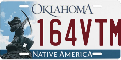 OK license plate 164VTM