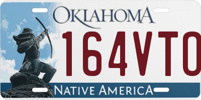 OK license plate 164VTO