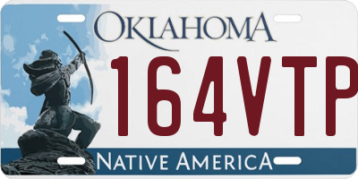 OK license plate 164VTP