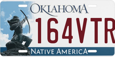 OK license plate 164VTR