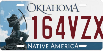 OK license plate 164VZX