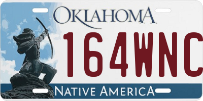 OK license plate 164WNC