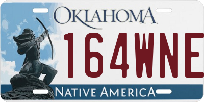 OK license plate 164WNE