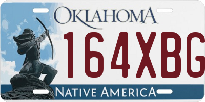 OK license plate 164XBG