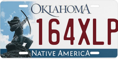 OK license plate 164XLP