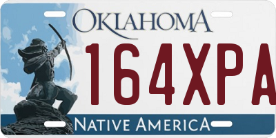 OK license plate 164XPA
