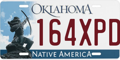 OK license plate 164XPD