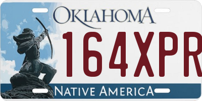 OK license plate 164XPR