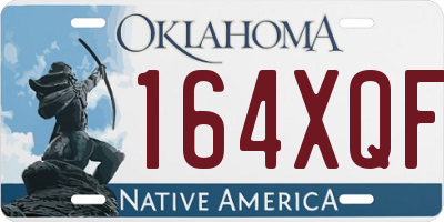 OK license plate 164XQF