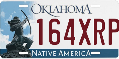 OK license plate 164XRP