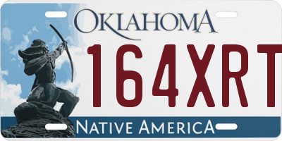 OK license plate 164XRT