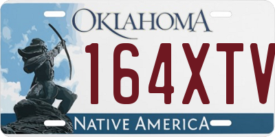 OK license plate 164XTV