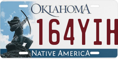 OK license plate 164YIH