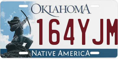 OK license plate 164YJM