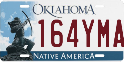 OK license plate 164YMA