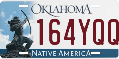 OK license plate 164YQQ