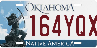 OK license plate 164YQX