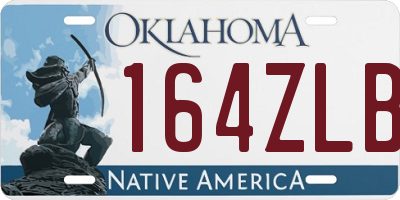 OK license plate 164ZLB