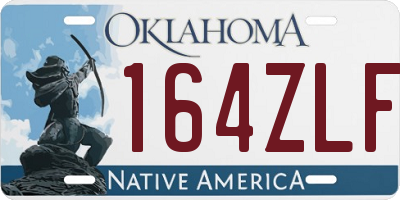 OK license plate 164ZLF