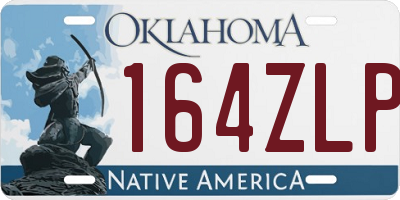OK license plate 164ZLP