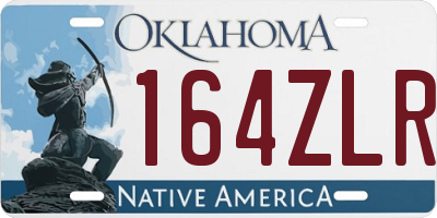 OK license plate 164ZLR