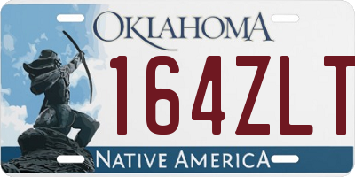 OK license plate 164ZLT