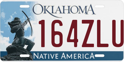 OK license plate 164ZLU