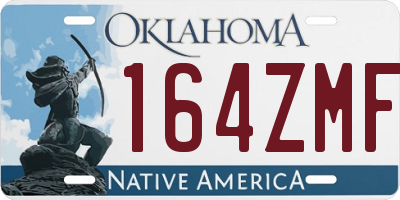 OK license plate 164ZMF