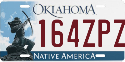 OK license plate 164ZPZ