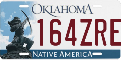 OK license plate 164ZRE