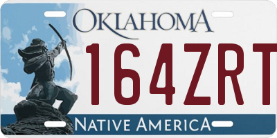 OK license plate 164ZRT