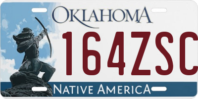 OK license plate 164ZSC