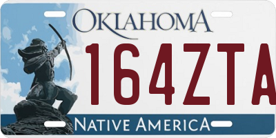 OK license plate 164ZTA