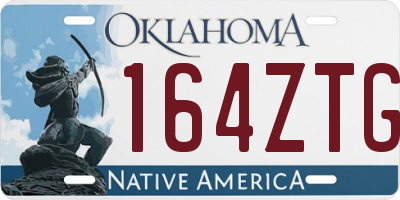 OK license plate 164ZTG