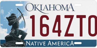 OK license plate 164ZTO