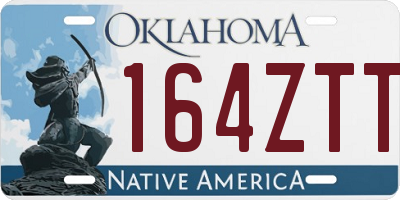 OK license plate 164ZTT