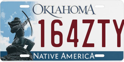 OK license plate 164ZTY