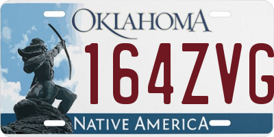 OK license plate 164ZVG