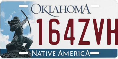 OK license plate 164ZVH