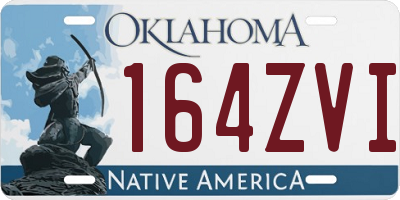 OK license plate 164ZVI