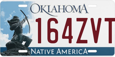 OK license plate 164ZVT