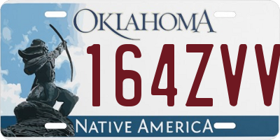 OK license plate 164ZVV