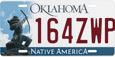 OK license plate 164ZWP