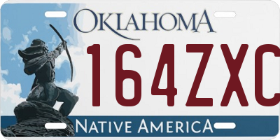 OK license plate 164ZXC