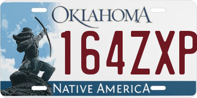 OK license plate 164ZXP