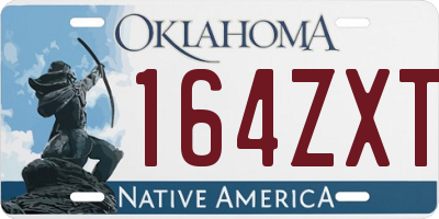 OK license plate 164ZXT