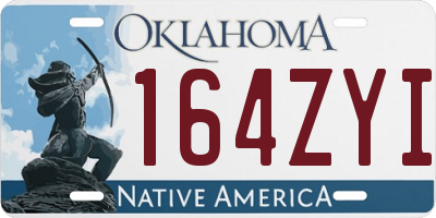 OK license plate 164ZYI